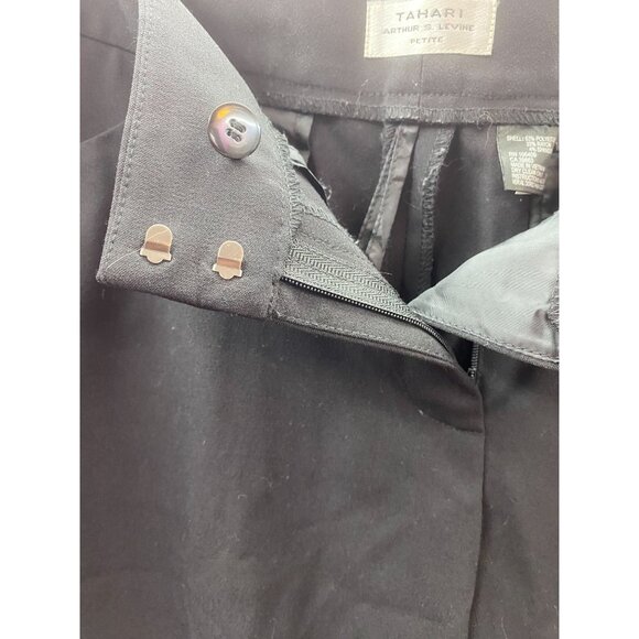 Tahari Arthur S. Levine Size 6P Black Petite Pants - Picture 6 of 7
